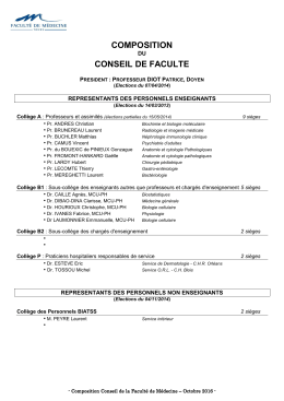 Composition du conseil - oct. 2016