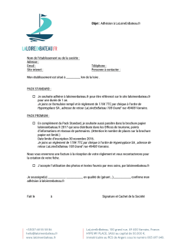 Je t&eacute;l&eacute;charge le FORMULAIRE D`ADHESION