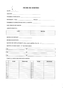 fiche de sorties - Familles Rurales