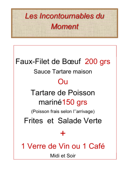 Suggestion du Moment