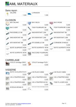 T&eacute;l&eacute;charger le catalogue - aml materiaux