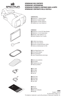 SPMVM430C Box ContentS SPMVM430C