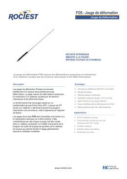 Jauge de déformation à fibre optique FOS