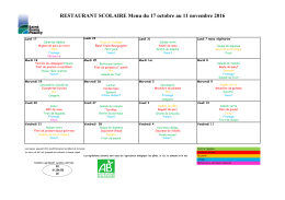Menu Restauration ScolaireMenu Scolaire - Saint-Genis