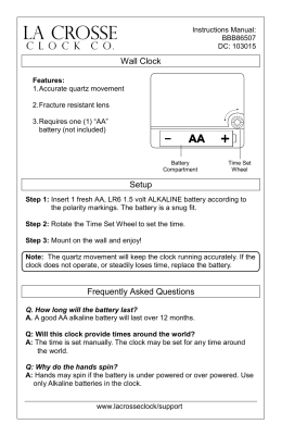 Wall Clock Setup Frequently Asked Questions