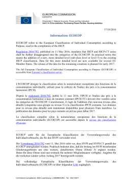 Information: ECOICOP