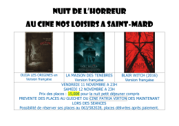 Nuit de l`horreur Au cine nos loisirs a saint-mard