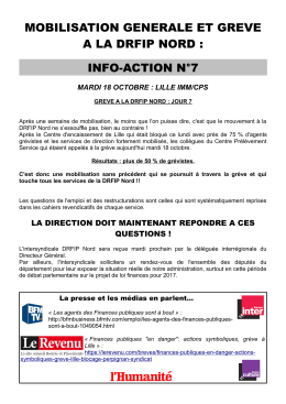 mobilisation generale et greve a la drfip nord : info