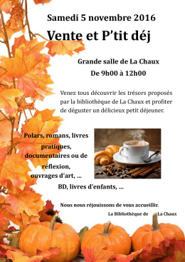 Vente et P`tit déj