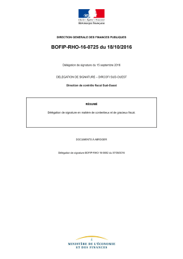 BOFIP-RHO-16-0725 du 18/10/2016