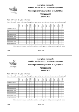 planning inscription janvier 2017