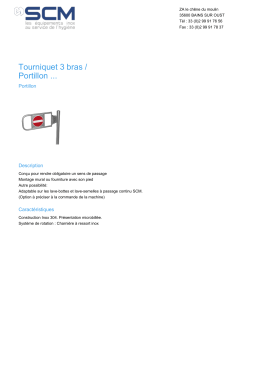 Tourniquet 3 bras / Portillon