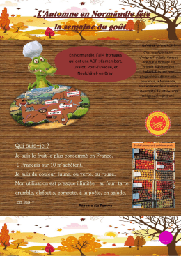 L`Automne en Normandie f&ecirc;te la semaine du go&ucirc;t&hellip;