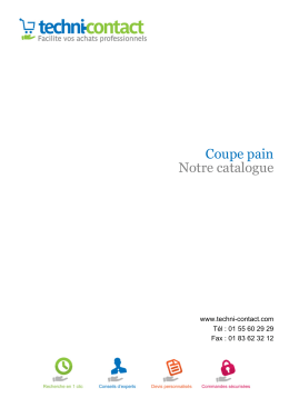 Coupe pain Notre catalogue - Techni