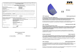 UHF- Handsender Bedienungsanleitung (D)
