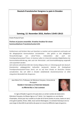 Beschreibungen der Ateliers 11h45-13h15