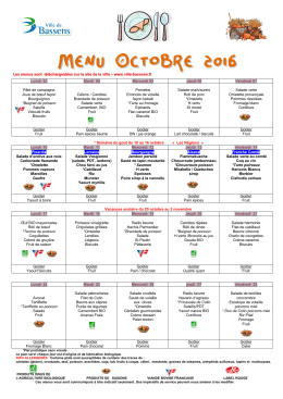 Menu Octobre 2016 - Ville de Bassens