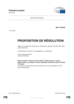 FR FR PROPOSITION DE R&Eacute;SOLUTION