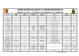 programme de la semaine