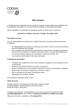 Offre d`emploi