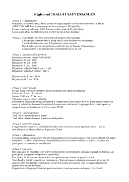 R&egrave;glement TRAIL-IT SAUVESSANGES