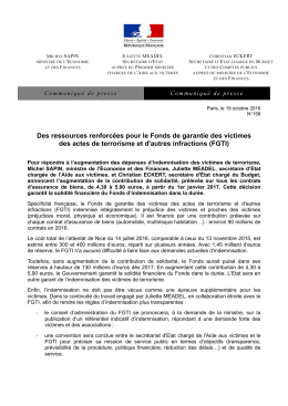 Des ressources renforc&eacute;es pour le Fonds de garantie des victimes