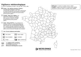 Carte noir et blanc - Carte de vigilance Météo