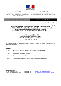 Note aux r&eacute;dactions Note aux r&eacute;dactions Christophe SIRUGUE
