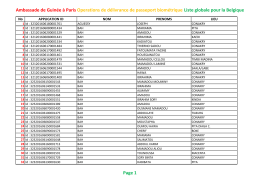 Liste globale Belgique - Site Officiel de l`Ambassade de Guin&eacute;e en