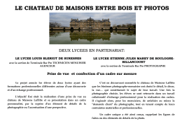 LE CHATEAU DE MAISONS ENTRE BOIS ET PHOTOS