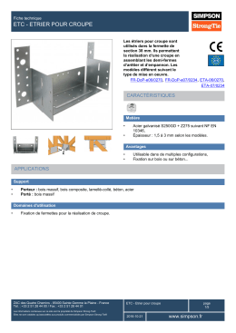 ETC Etrier pour croupe - Simpson Strong-Tie