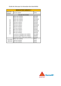 Toitures apparentes - Guide Sarnafil FPO