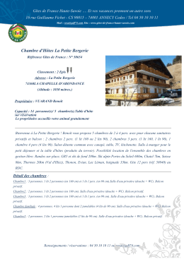 Fiche descr avec test - G&icirc;tes de France Haute Savoie