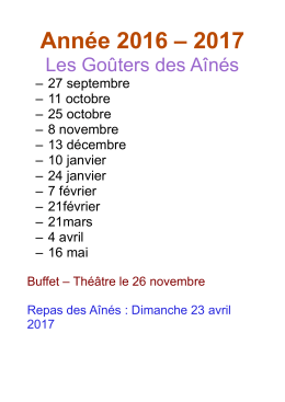 Année 2016 – 2017 - Jouy-aux