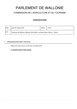 PARLEMENT DE WALLONIE