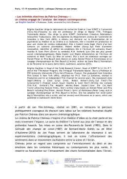 un cinéma engagé de l`analyse des mœurs contemporain