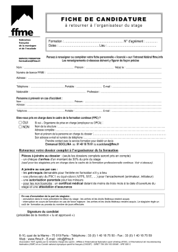 Candidature Initiateur SAE