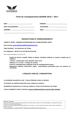 fiche de renseignement