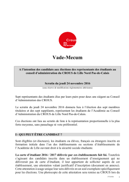 Vade-Mecum - CROUS de Lille