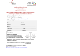 Bulletin d`inscription