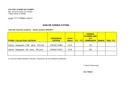 AVIS MANUELS SCOLAIRES 2016