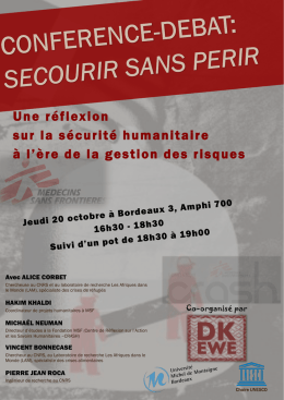 Une réflexion sur la sécurité humanitaire à l`ère de la gestion des