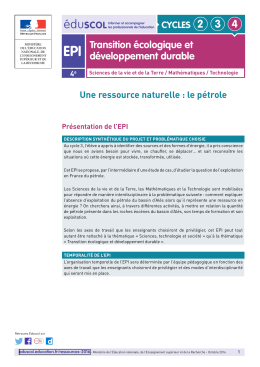 Transition écologique et développement durable