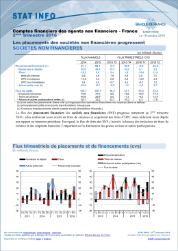 Stat info - Endettement des agents non