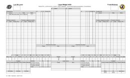 Feuille de match - Lac St. Louis
