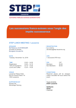 STEP LUNCH MEETING / Lausanne
