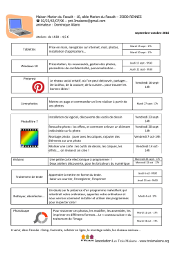 ateliers pôle multimédia sept oct 2016