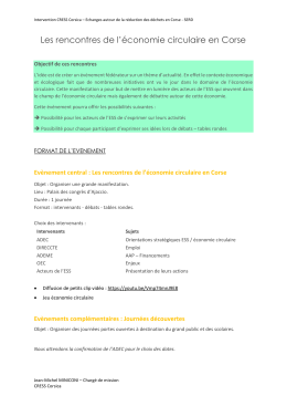 Les rencontres de l`économie circulaire en Corse