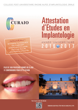 Programme 2016-2017 sessions Attestation