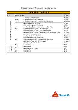 Toitures Apparentes Travaux Neuf Sarnafil T